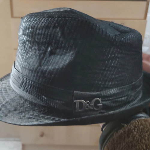 D&G Black Fedora Hat size 56 Small like new