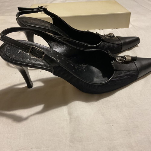 YSL leather/fabric pumps used, size 36.5, black