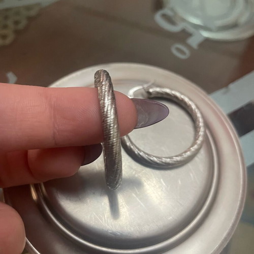 Silver hoop earrings new stainless steel