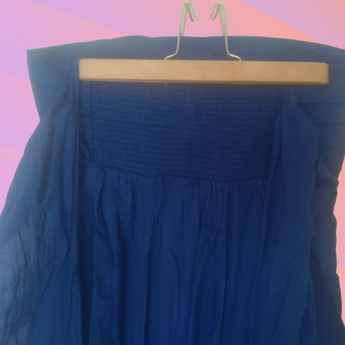 ASOS Blue Strapless Dress like new, size S 36