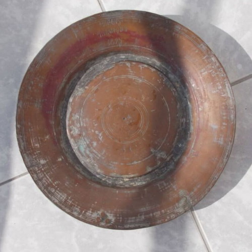 Large copper tray with Armenian inscription, like new