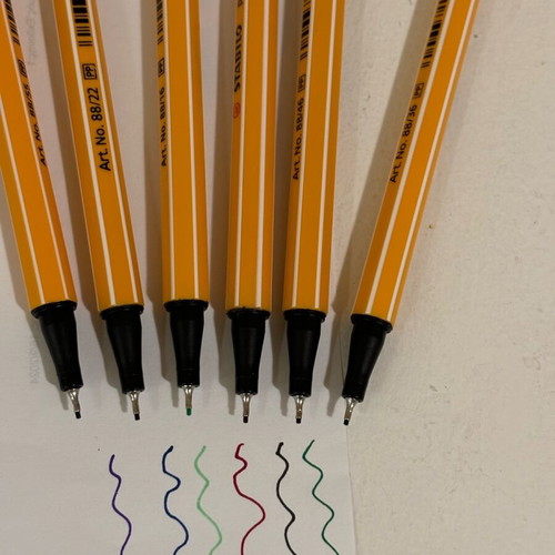 Stabilo point 88 set of 6 markers like new