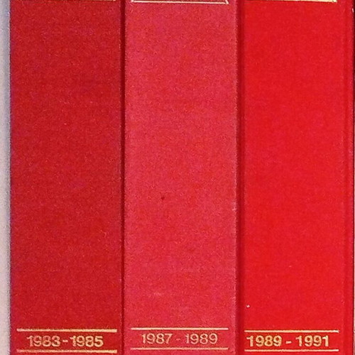 Archeologia magazine filing volumes used, 3 pieces 1983-1991