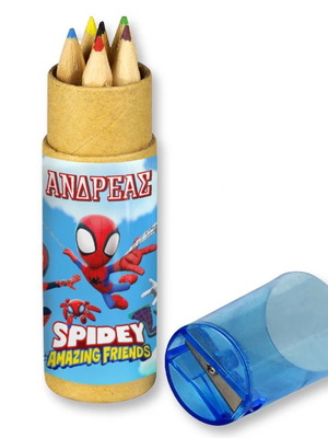 Spidey Colored Pencils 10pcs new with child name