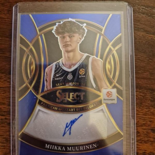 Panini Euroleague Select Partizan Miikka Muurinen Autographed Card New