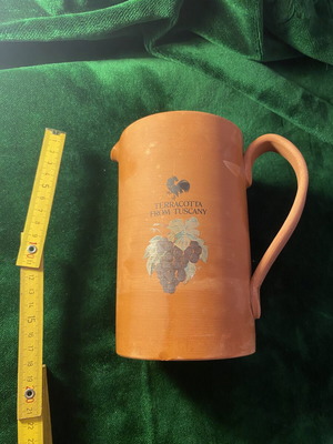 Terracotta Wine Jug from Tuscany like new, half liter