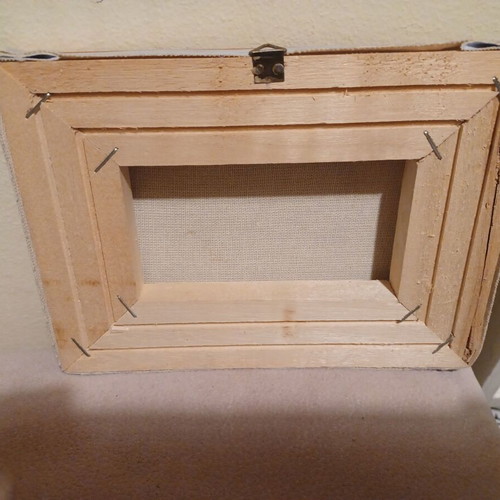 Sunset in wooden frame like new