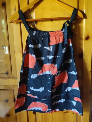 Black and red strap top, size large
