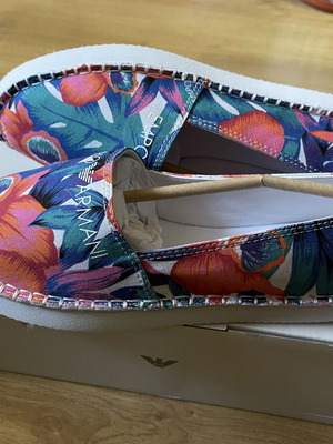 Emporio Armani women's colorful espadrilles size 39 new