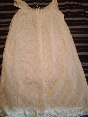 Νυχτικό από τούλι λευκό μεγάλο μέγεθος καινούργιο βιντάζ για αποκριάτικη εμφάνιση