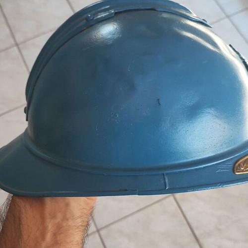 French World War I Adrian helmet used with commemorative plaque