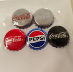 Καπάκια Coca Cola και Pepsi Cola, σετ 5