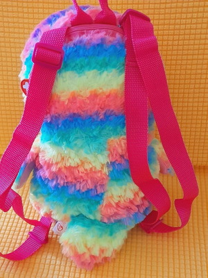 Ty plush backpack with owl design like new, multicolored