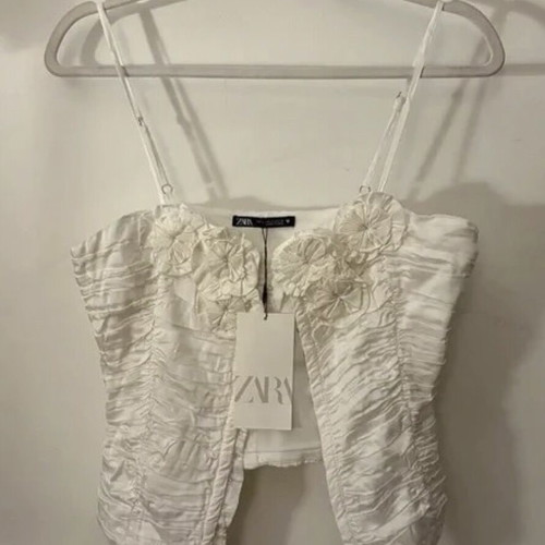 Zara corset new, white with small defect on back strap