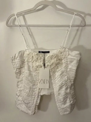 Zara corset new, white with small defect on back strap