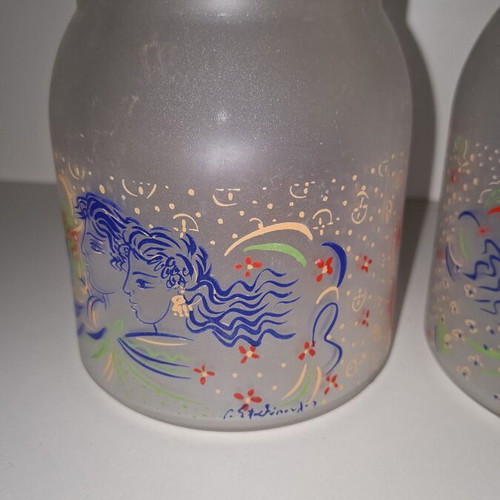 Collectible Storage Jars with Stathopoulos Designs like new, set of 3