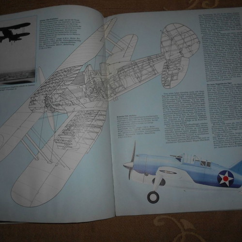 Album of World War II warplanes and aircraft carriers used, German edition 64 pages