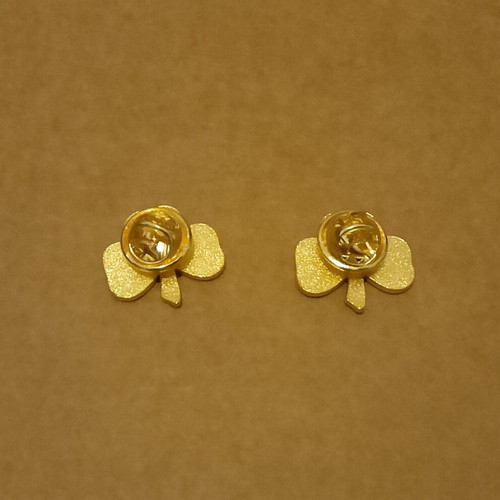 Panathinaikos clover metal pins new, pair of 2 pieces