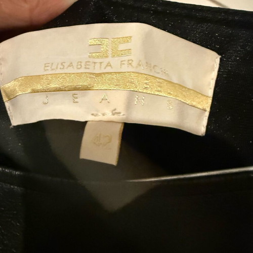 Elizabeta Franchi dress size 42 like new with leather details black