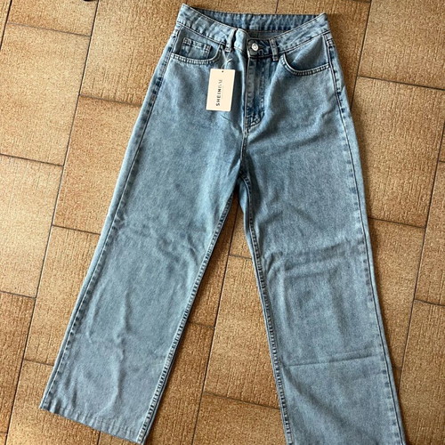 Shein blue wide jeans new, size XS