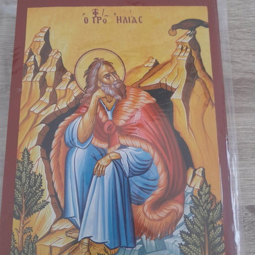 Prophet Elias wooden icon new 20x15 cm