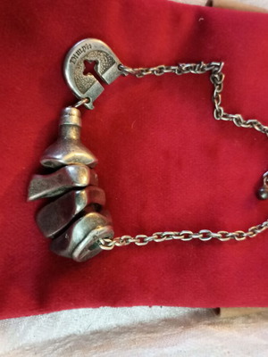 Dimple silver keychain chain