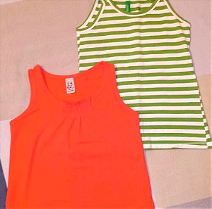 Παιδικά μπλουζάκια Zara και Benetton για κορίτσια 3-4 ετών