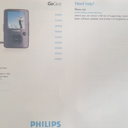 Philips GoGear SA3045/02 multimedia player used with 4GB memory
