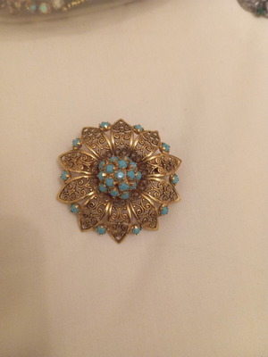 Βινταζ καρφίτσα Filigree σαν καινούργιο