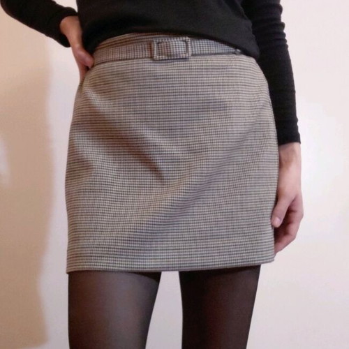 Mango skirt S-M like new, beige and brown with belt