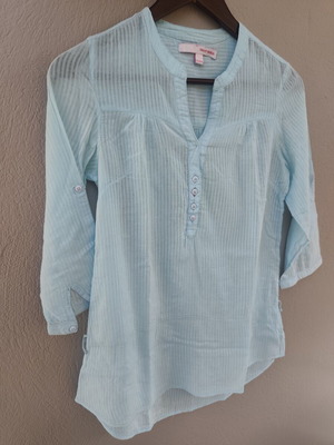 Tally Weijl blouse used, turquoise, size XS