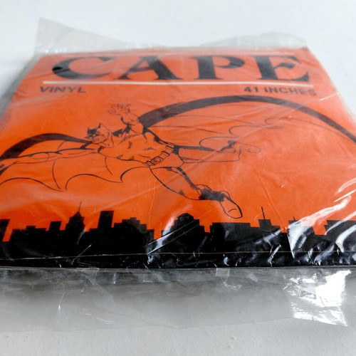 Batman vinyl cape new, 70s-80s carnival costume with mask