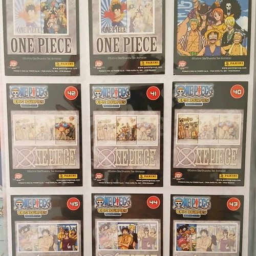 One Piece Panini album with cards like new, 221 total
