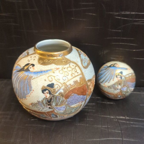 Hand Painted Satsuma Vase unused