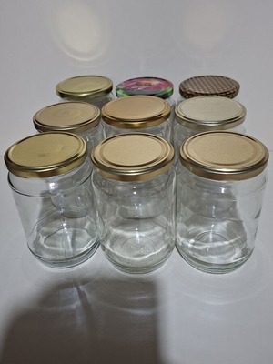 Glass Food Storage Jars pack of 9 like new
