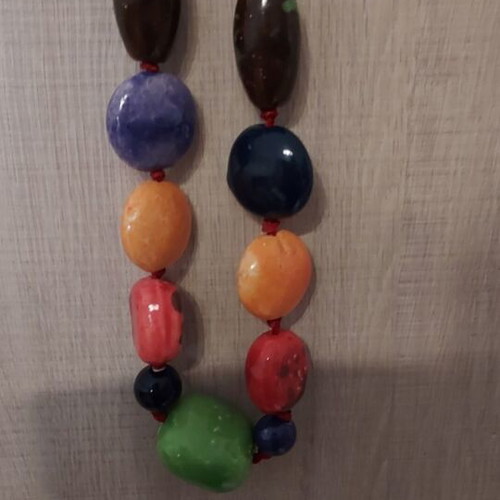Handmade colorful necklaces new, pack of 2, 90cm length