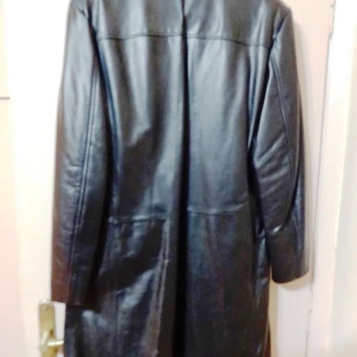Men's leather coat new, size L, black