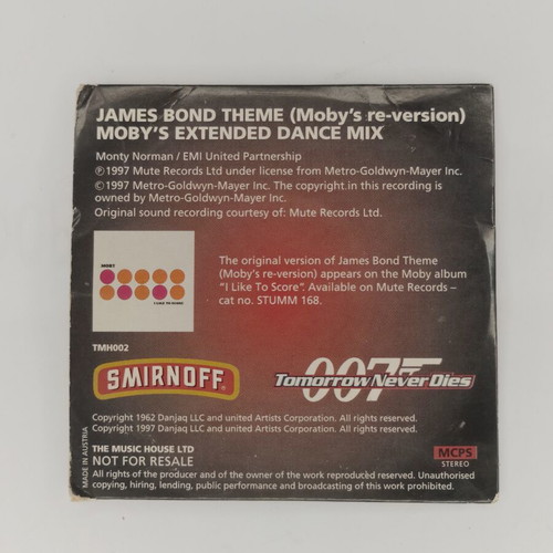 Moby - James Bond Theme [Promo] (3" Mini CD Single)