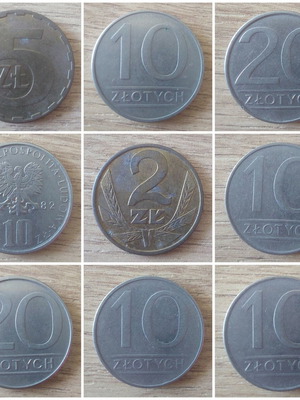 Νομίσματα Πολωνίας πακέτο 9 μεταχειρισμένα ζλότι