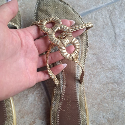 Doca sandals used, gold matte color, size 38