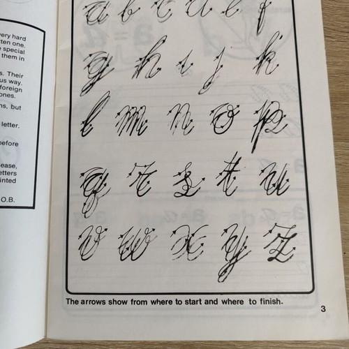 Vintage Handwriting Practice Notebook 4th Grade Cosmos Book Company used
