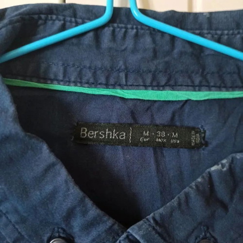 Bershka Thin Men's Blue Shirt Medium