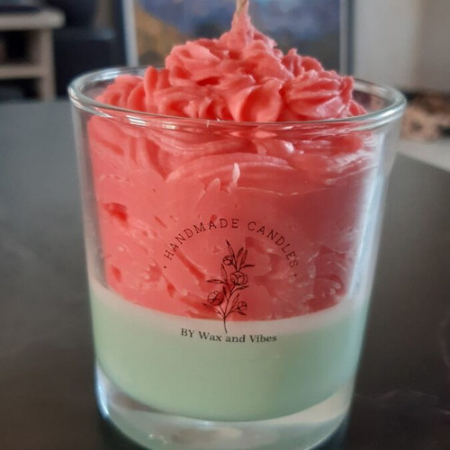 Watermelon candle handmade soy wax scented, like new