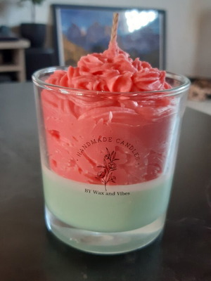 Watermelon candle handmade soy wax scented, like new