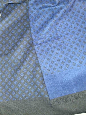 Fullah Sugah women's double-sided scarf new, black and blue
