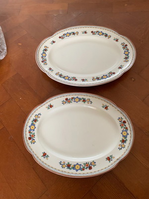 Johnson Bros English antique platters, 2 pieces, nearly excellent condition