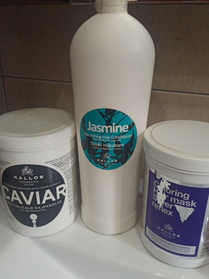 Hair care set used with conditioner and caviar, silver masks