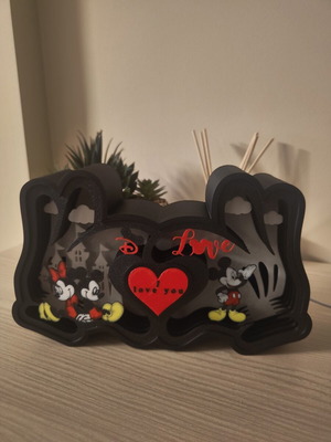 Mickey & Minnie LED лампа като нова с USB и ключ