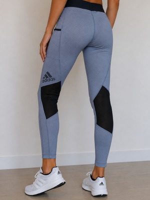 Adidas women's athletic leggings grey black XS 2XS like new