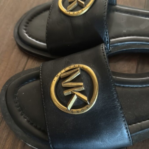 Michael Kors leather flat mules like new, size 36